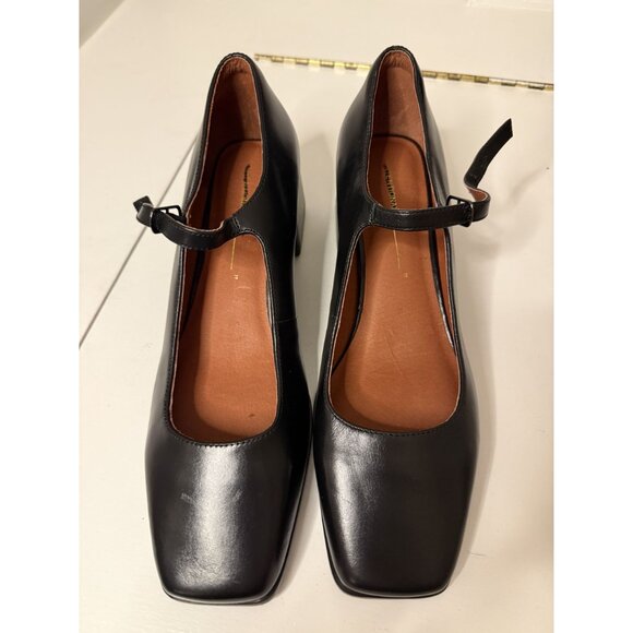 Intentionally Blank Christopher Mary Jane Heel Black Leather US 11 NEW $198 - Picture 7 of 15